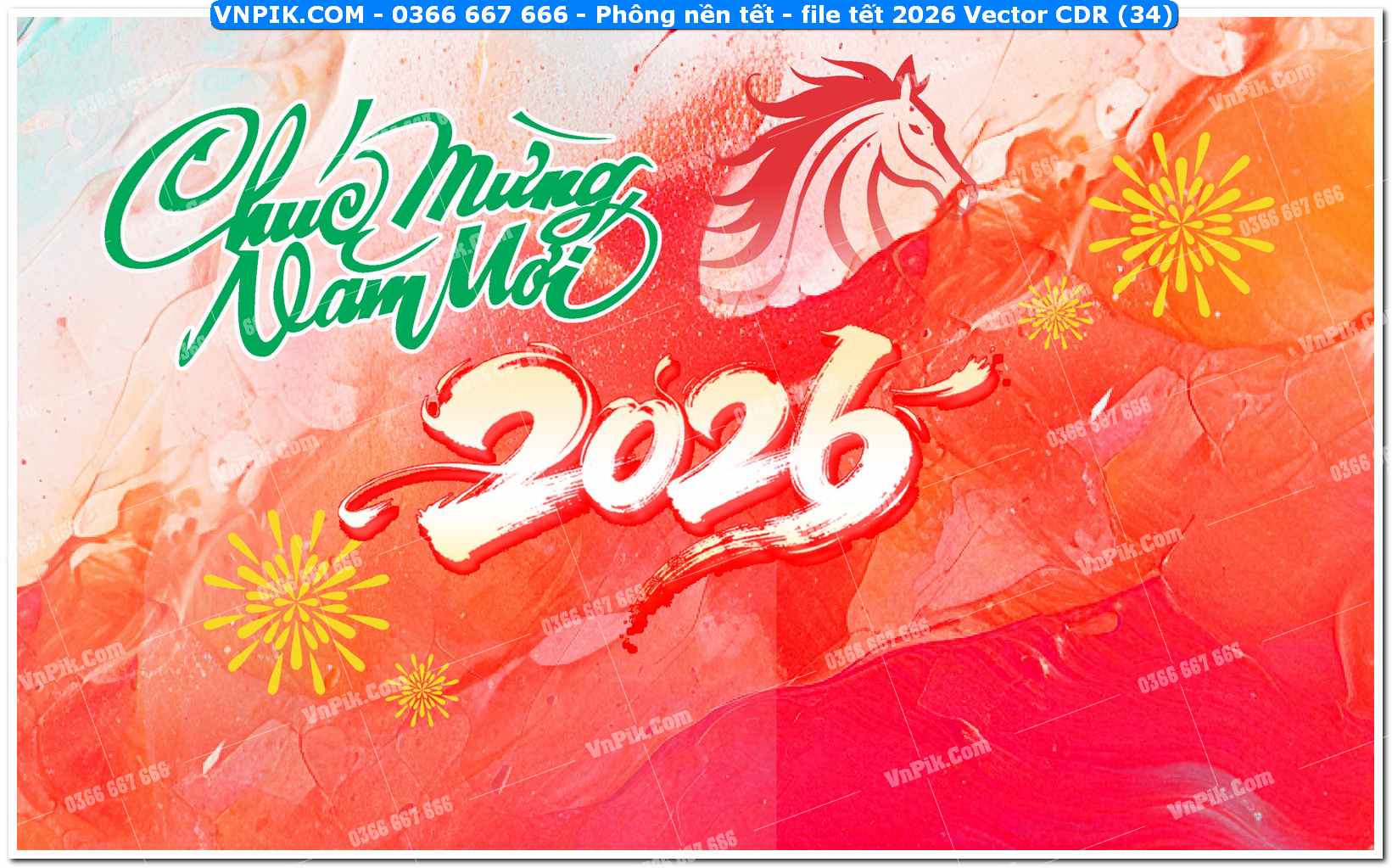 Phông nền tết – file tết 2026 Vector CDR (34)