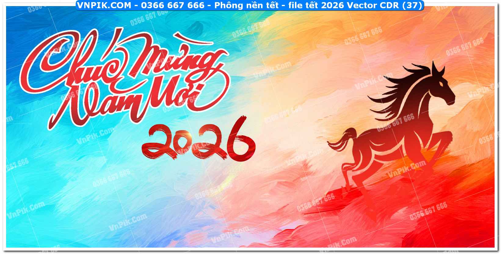 Phông nền tết – file tết 2026 Vector CDR (37)