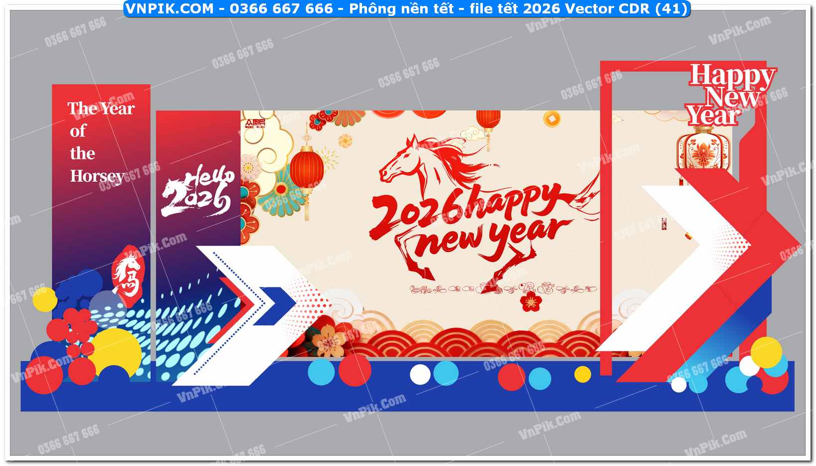 Phông nền tết – file tết 2026 Vector CDR (41)