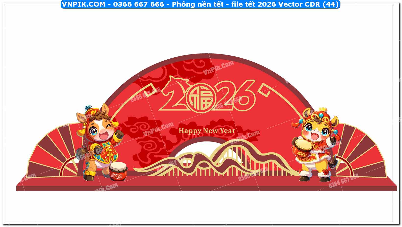 Phông nền tết – file tết 2026 Vector CDR (44)