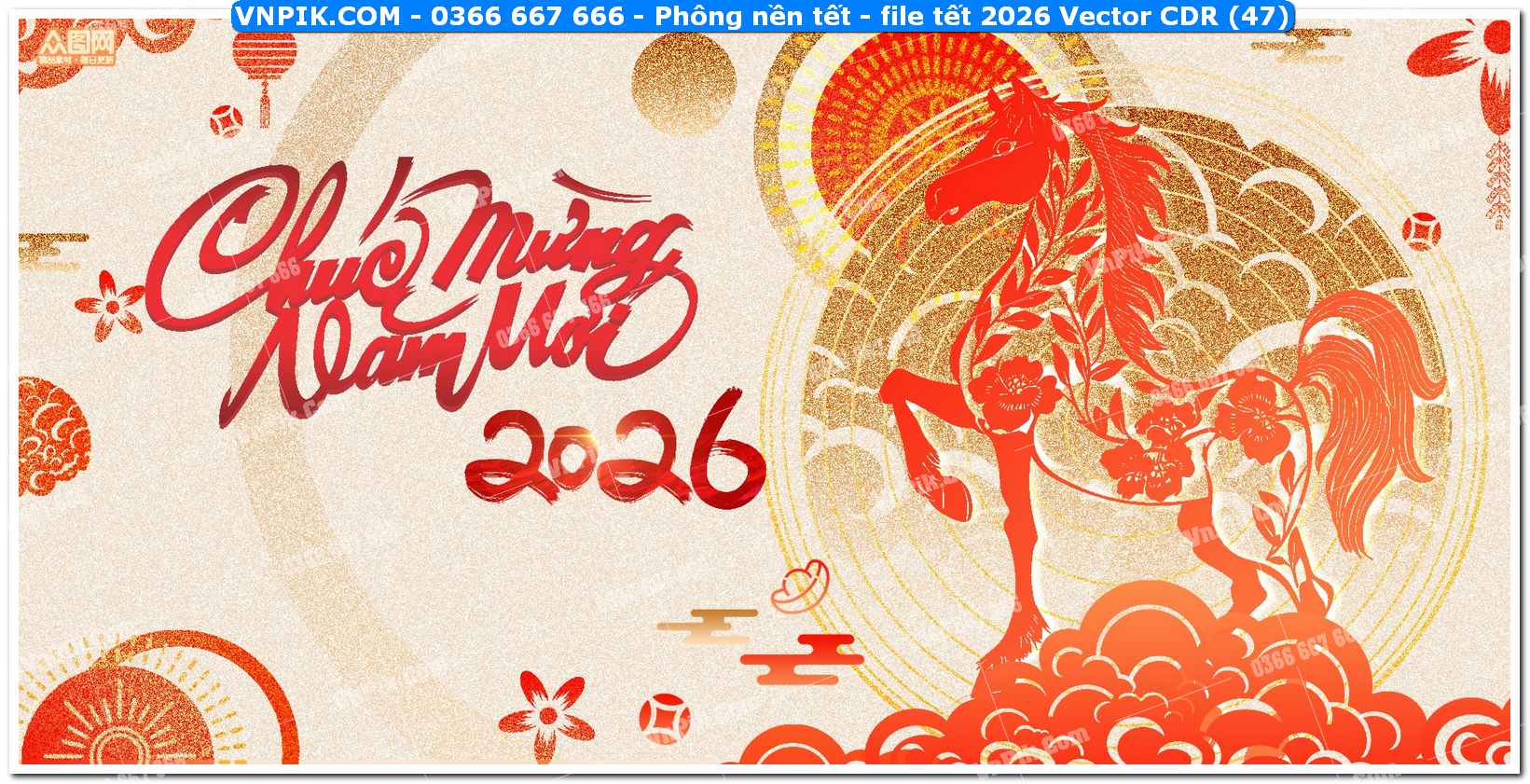 Phông nền tết – file tết 2026 Vector CDR (47)