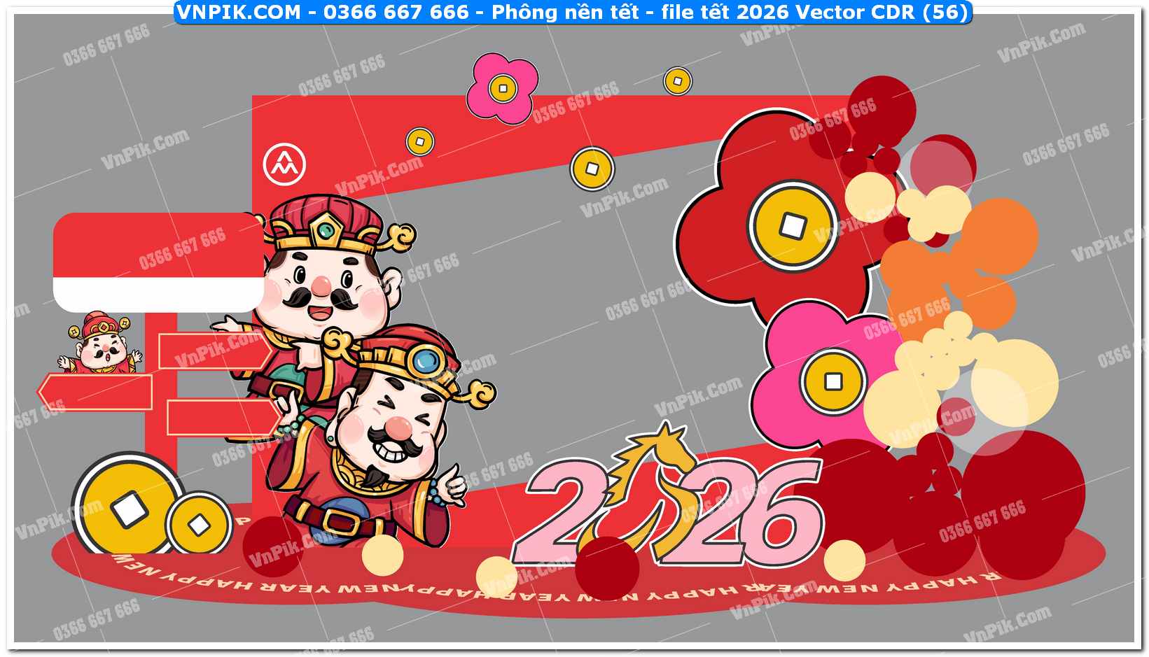 Phông nền tết – file tết 2026 Vector CDR (56)