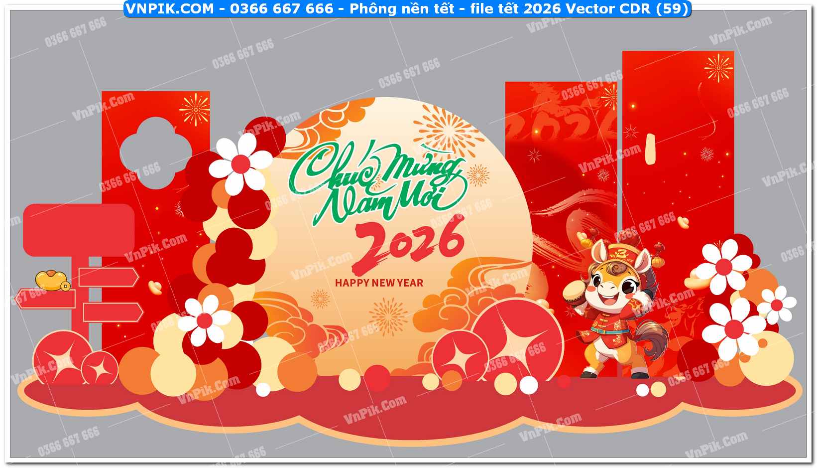 Phông nền tết – file tết 2026 Vector CDR (59)