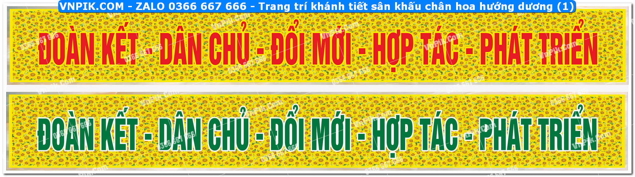 Trang trí khánh tiết sân khấu chân hoa hướng dương (1)