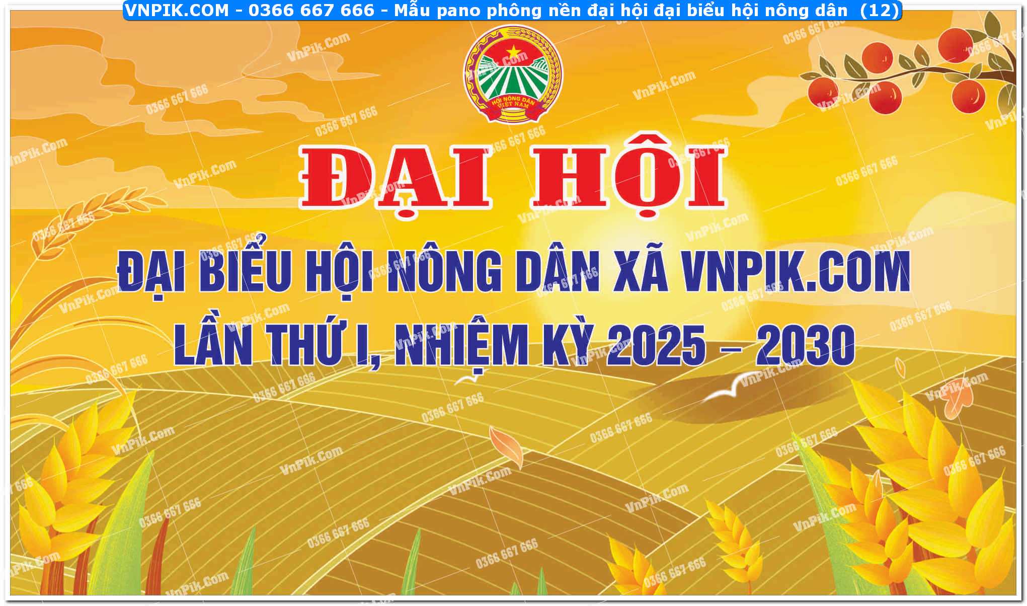 Mẫu pano phông nền đại hội đại biểu hội nông dân (12)