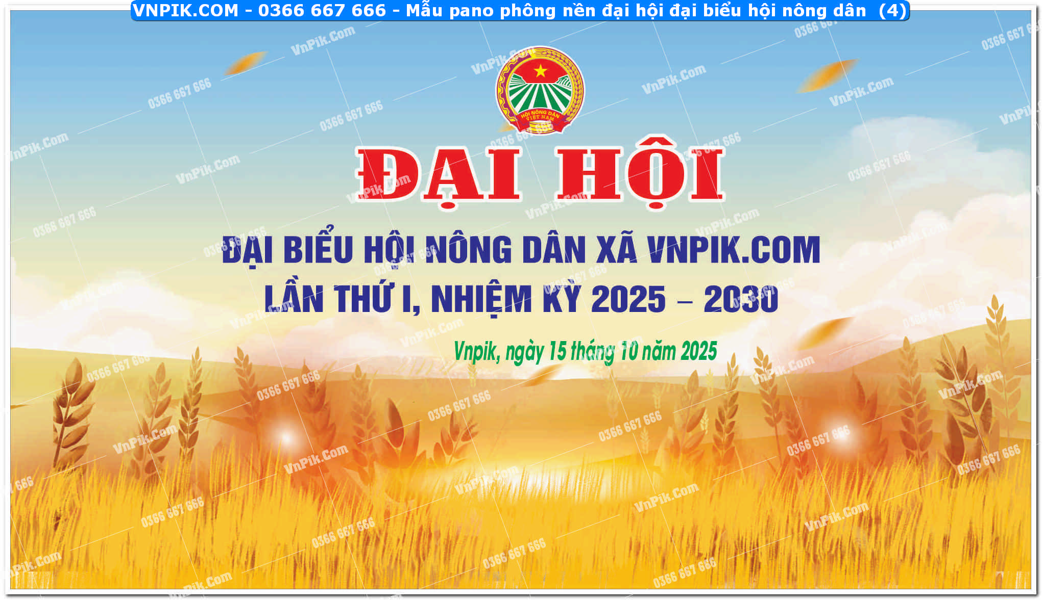 Mẫu pano phông nền đại hội đại biểu hội nông dân (4)