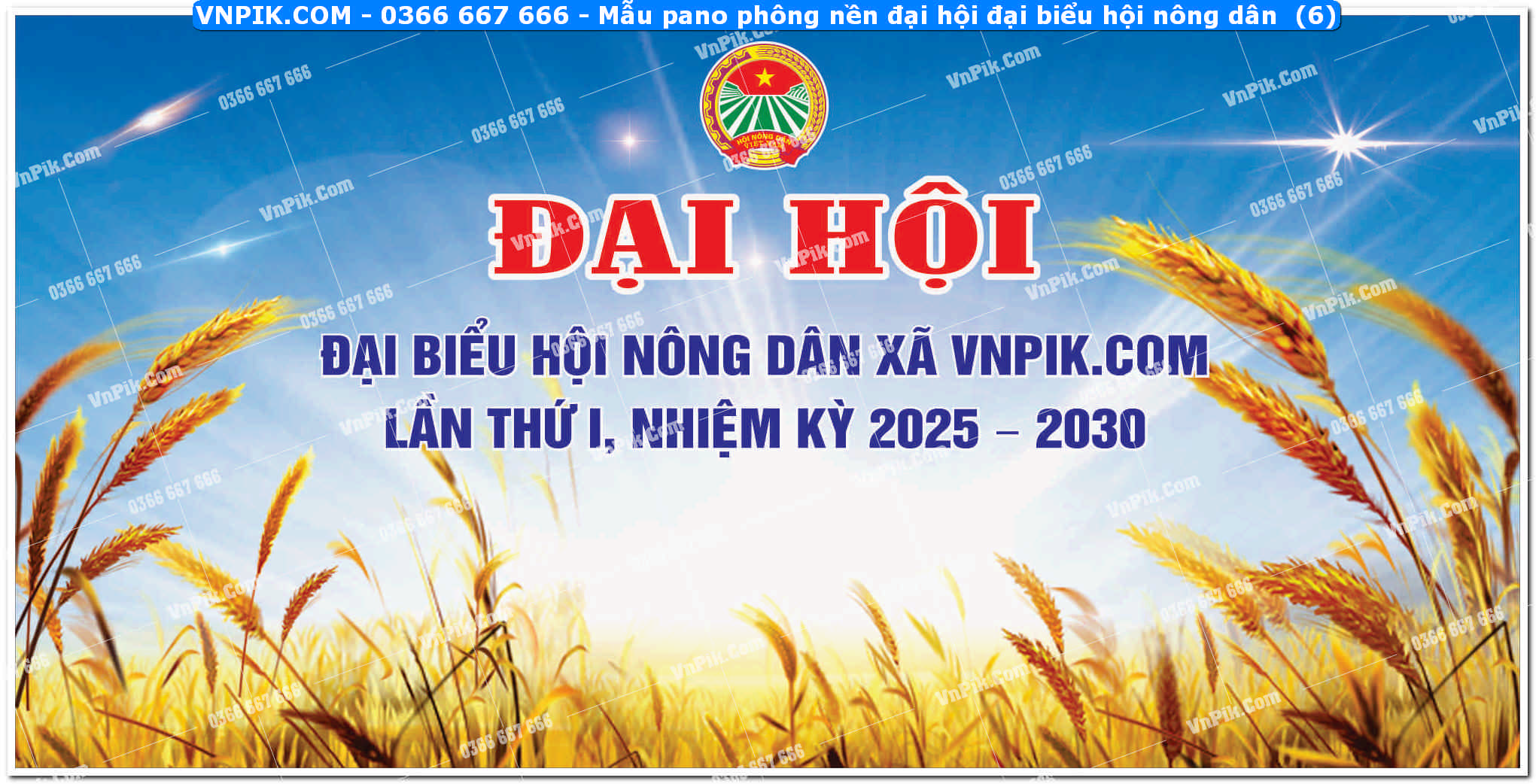 Mẫu pano phông nền đại hội đại biểu hội nông dân (6)