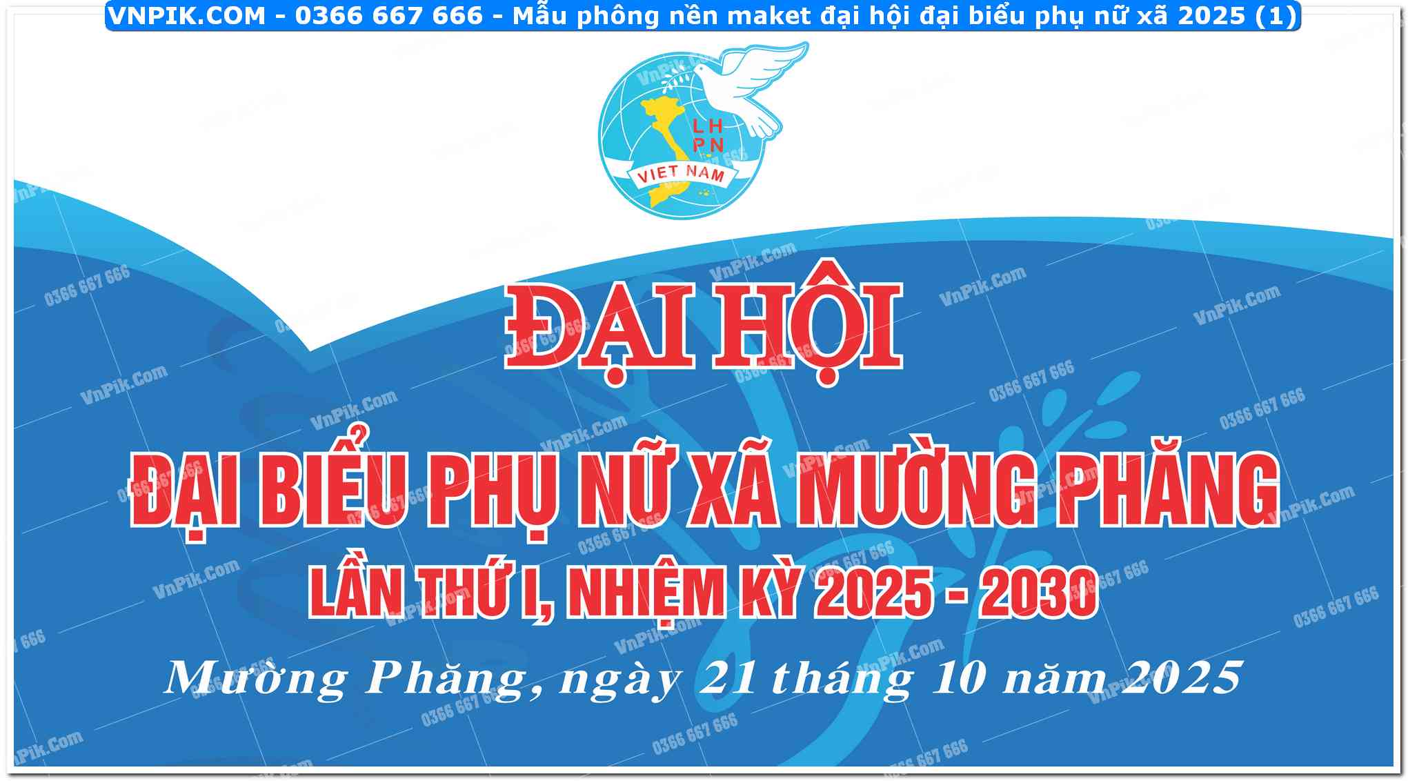 Mẫu phông nền maket đại hội đại biểu phụ nữ xã 2025 (1)