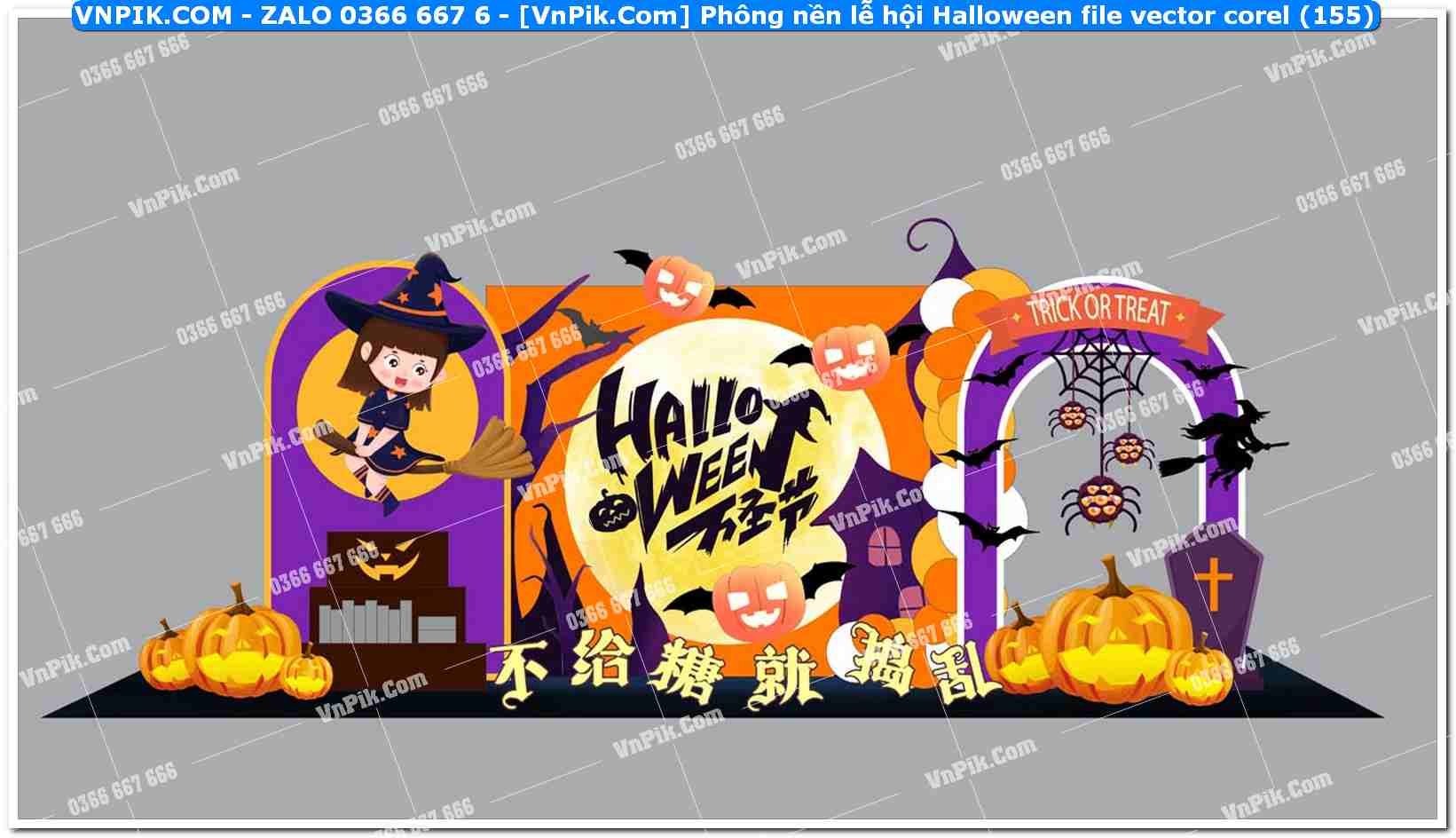 Phông nền lễ hội Halloween file vector corel (155)