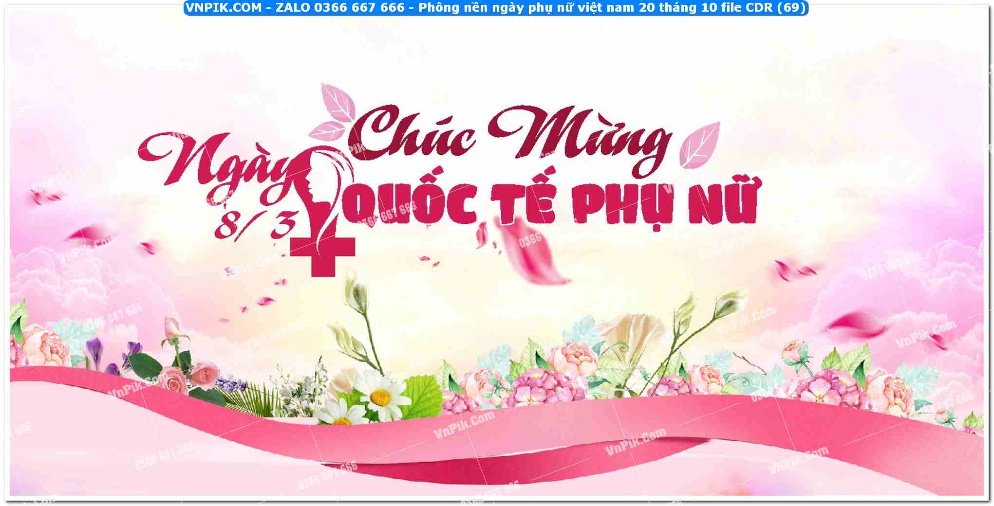 Phông nền ngày phụ nữ việt nam 20 tháng 10 file CDR (69)