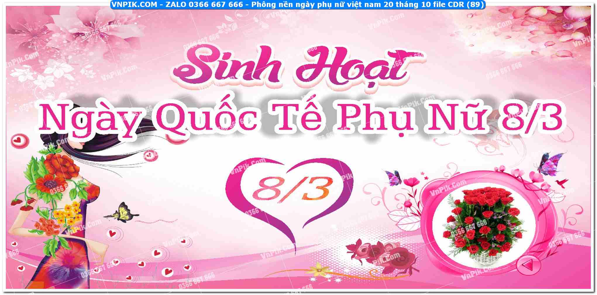 Phông nền ngày phụ nữ việt nam 20 tháng 10 file CDR (89)