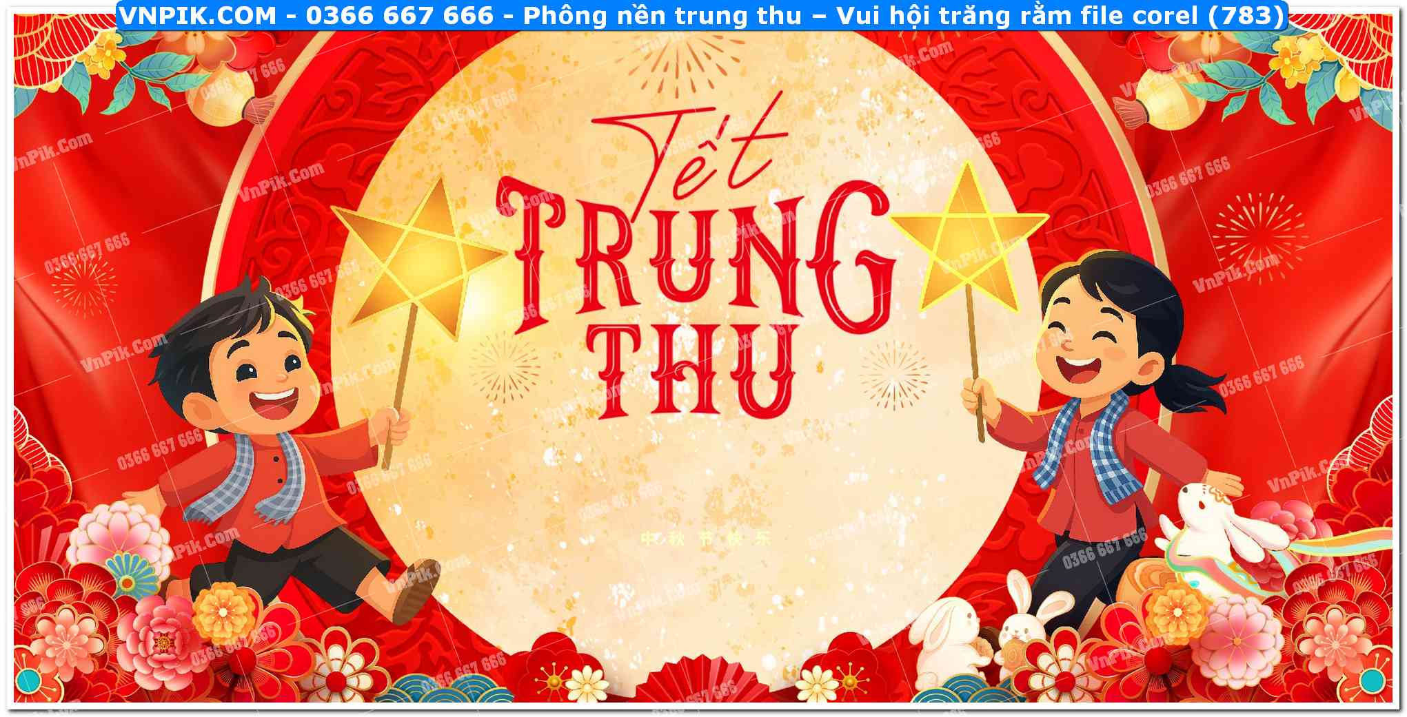 Phông nền trung thu – Vui hội trăng rằm file corel (783)