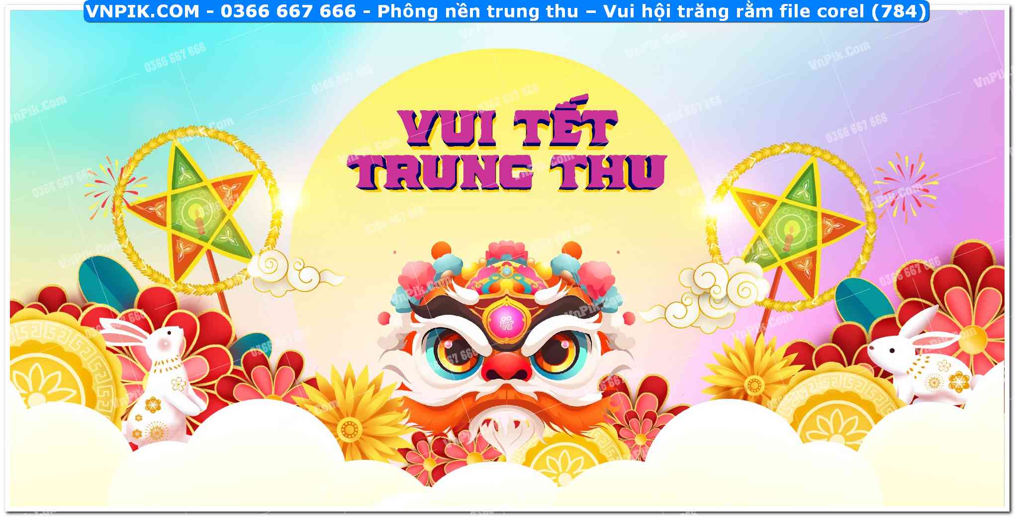 Phông nền trung thu – Vui hội trăng rằm file corel (784)