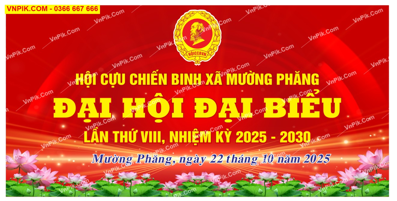 Mẫu phông nền maket đại hội cựu chiến binh 2025 (2)
