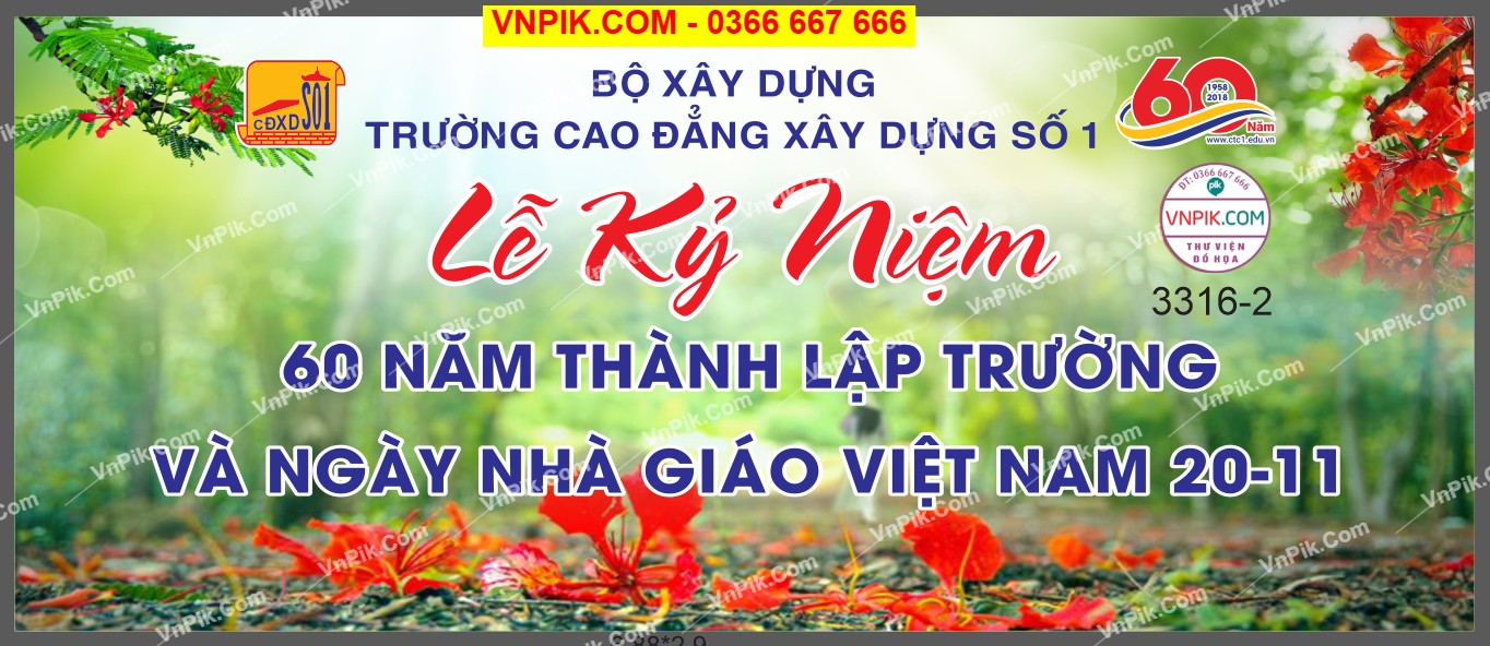 Mẫu kỷ niệm 60 năm ngày thành lập trường 20/11 file CDR (2)