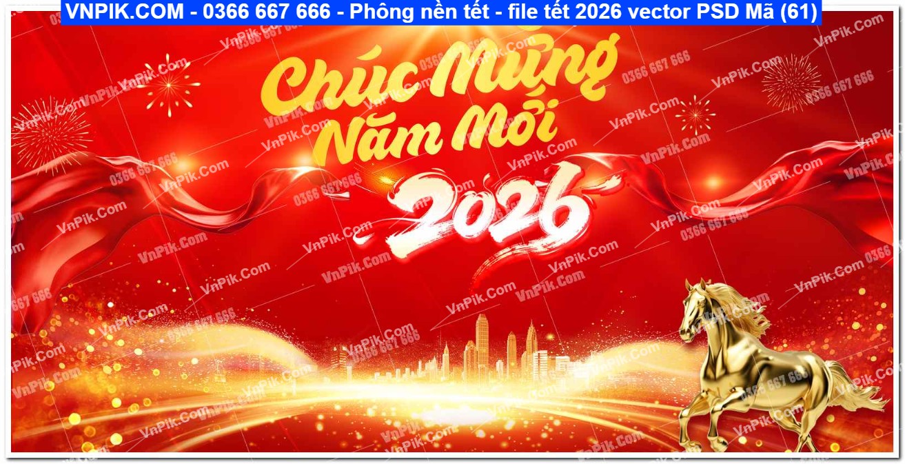 Phông nền tết – file tết 2026 vector PSD Mã (61)
