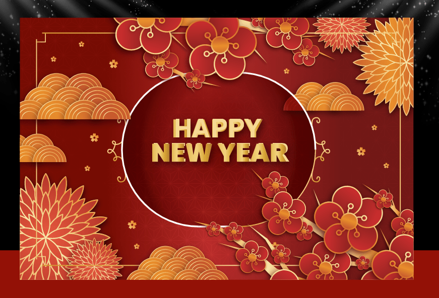 Backdrop Happy New Year 2026 file corel