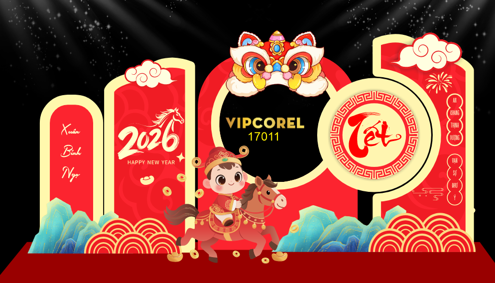 Backdrop Happy New Year 2026 file corel #18