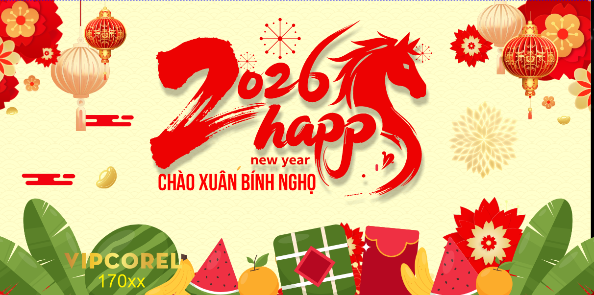 Backdrop Happy New Year 2026 file corel #21