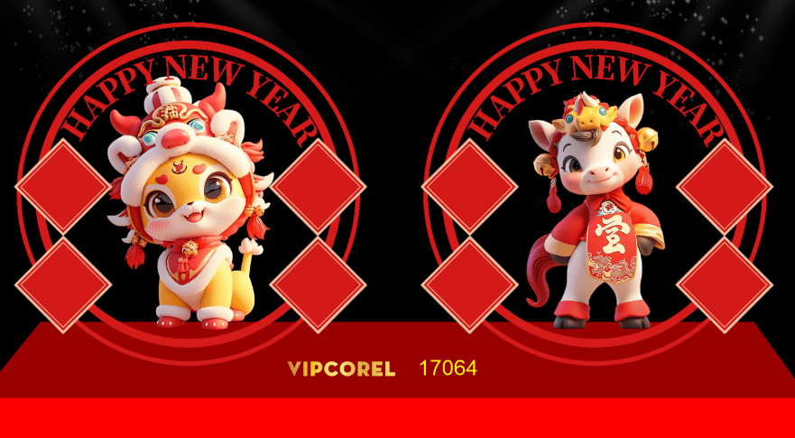 Backdrop Happy New Year 2026 file corel #45