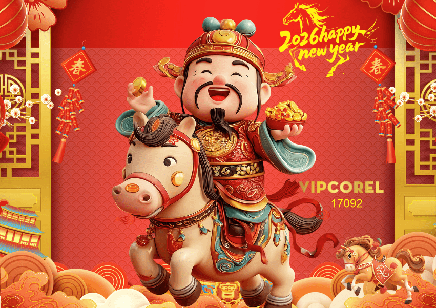 Backdrop Happy New Year 2026 file corel #73