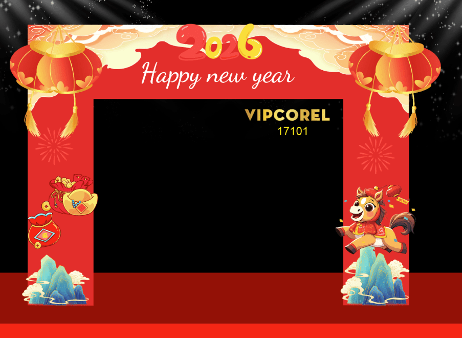 Backdrop Happy New Year 2026 file corel #81