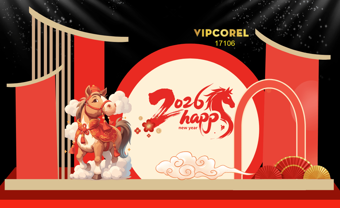 Backdrop Happy New Year 2026 file corel #86