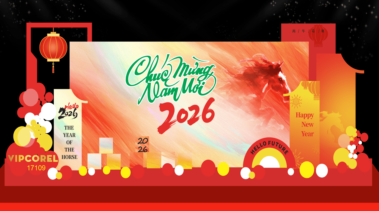 Backdrop Happy New Year 2026 file corel #89