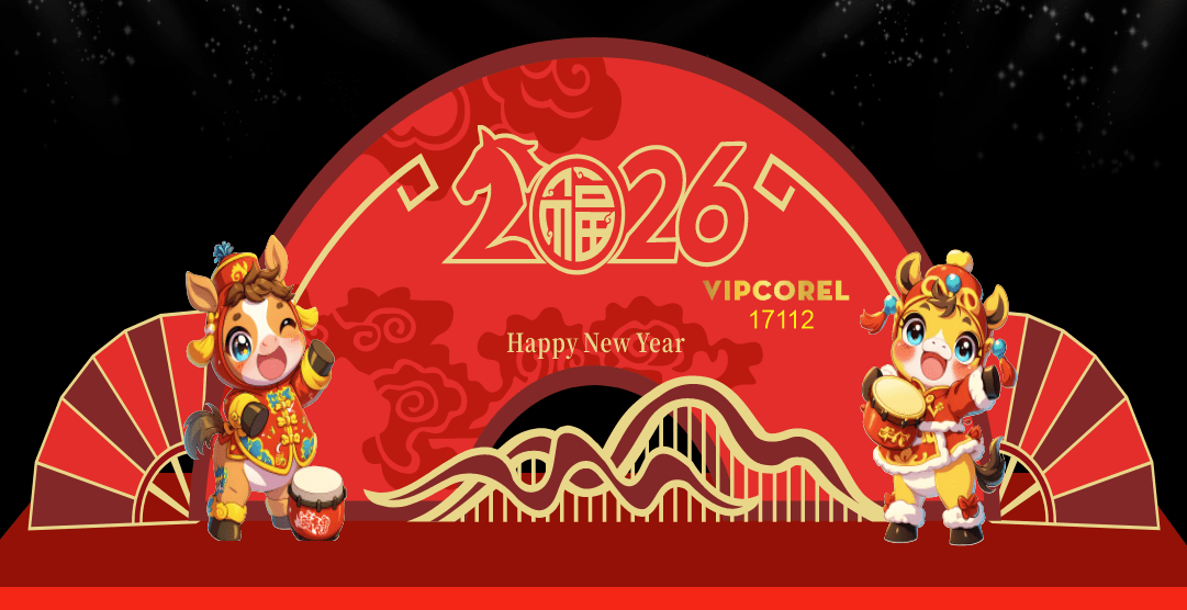 Backdrop Happy New Year 2026 file corel #92