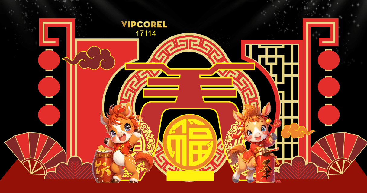 Backdrop Happy New Year 2026 file corel #94