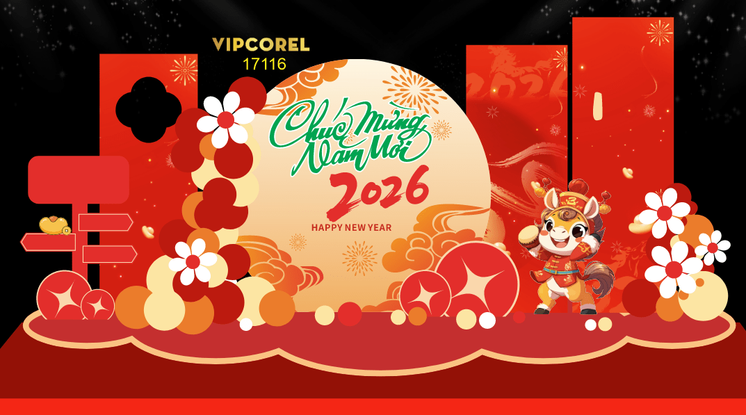 Backdrop Happy New Year 2026 file corel #96