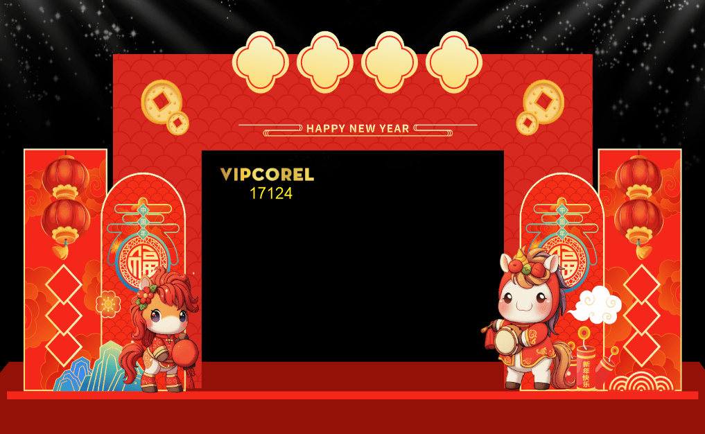 Backdrop Happy New Year 2026 file corel #104