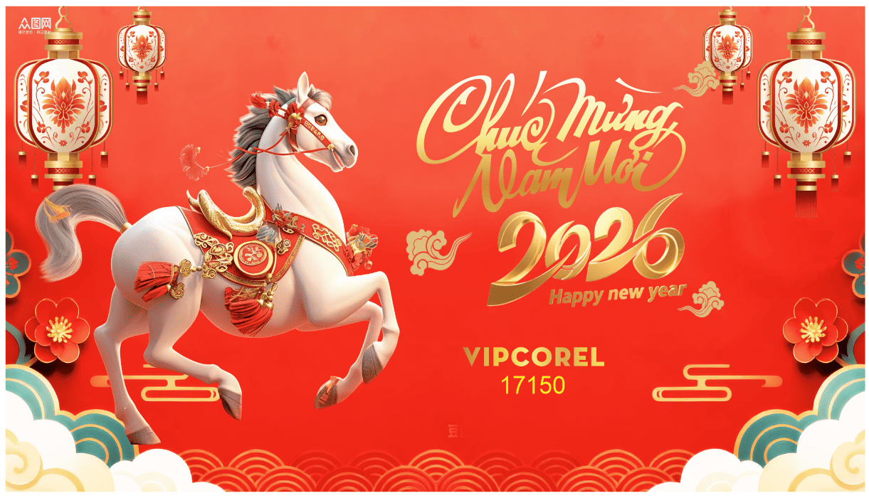 Backdrop Happy New Year 2026 file corel #130