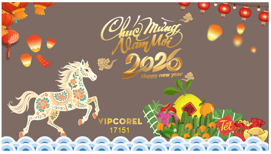 Backdrop Happy New Year 2026 file corel #131