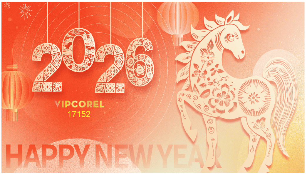 Backdrop Happy New Year 2026 file corel #132
