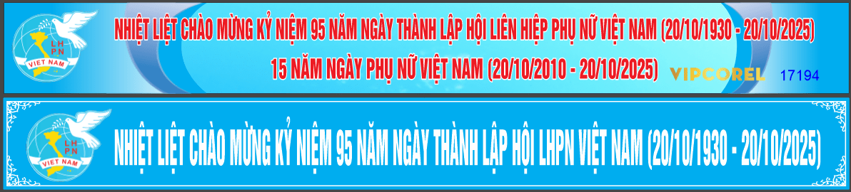 Băng rôn 95 năm ngày thành lập hội LHPN 20/10