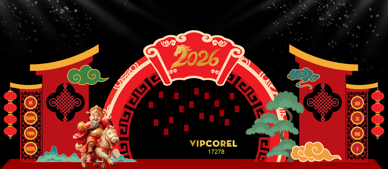 Backdrop Happy New Year 2026 file corel #137