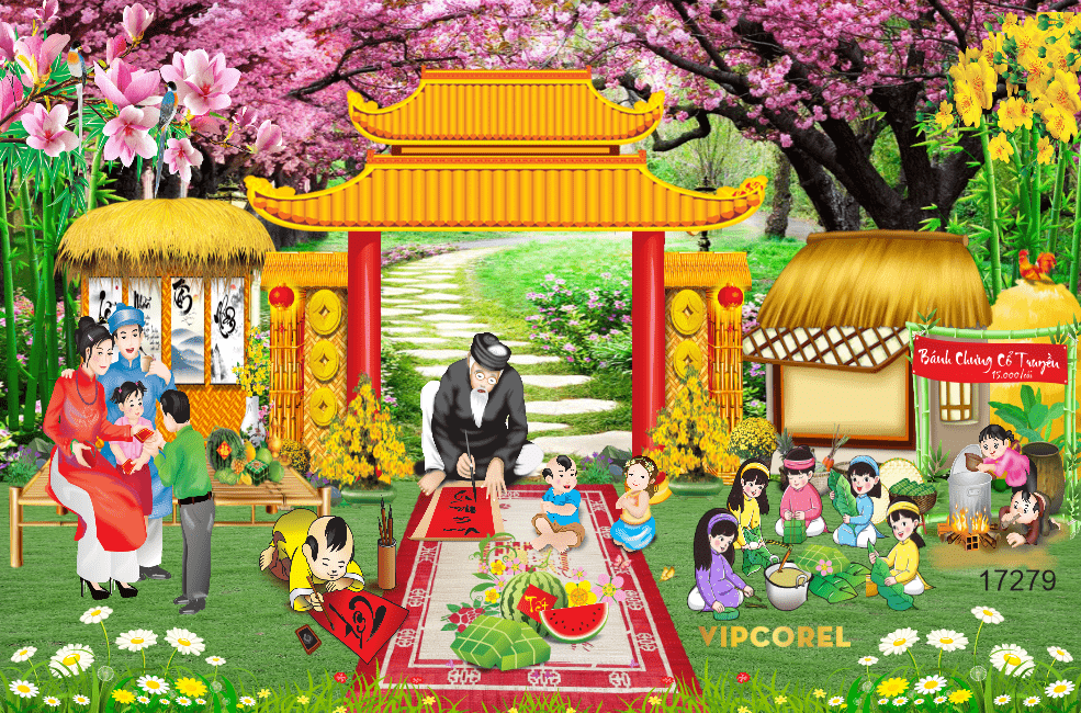 Tiểu cảnh chúc mừng năm mới 2026 #3