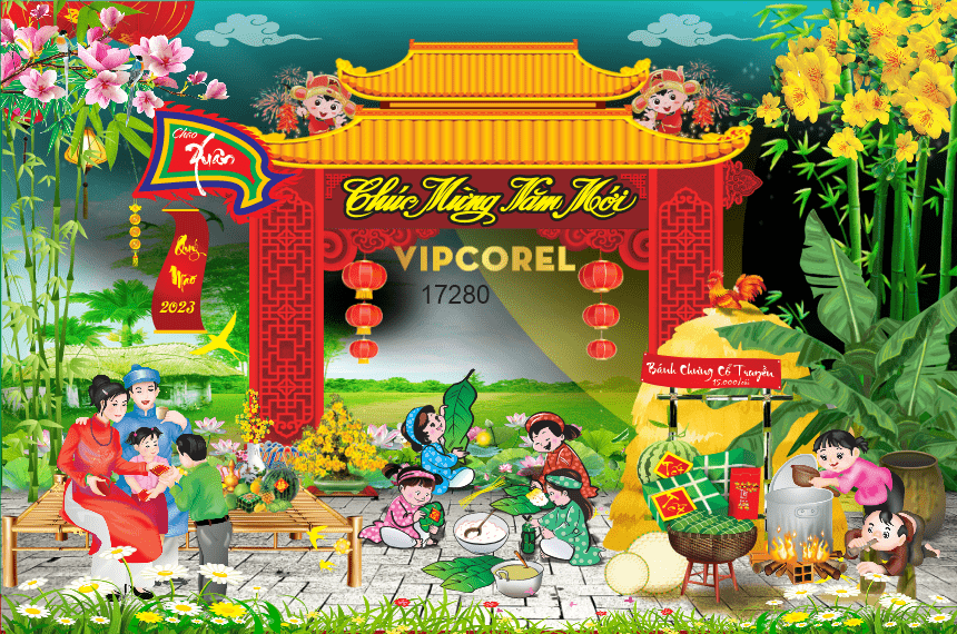 Tiểu cảnh chúc mừng năm mới 2026 #4