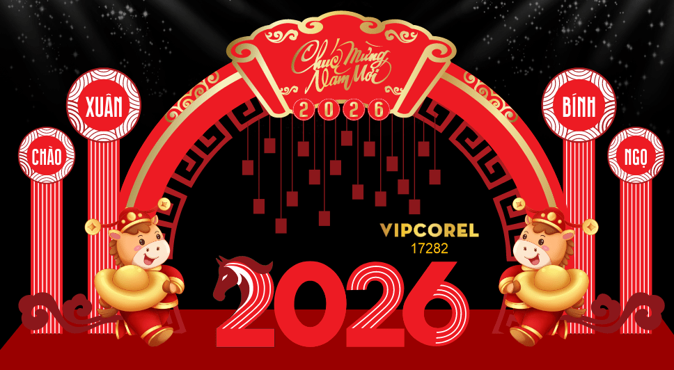Backdrop Happy New Year 2026 file corel #138