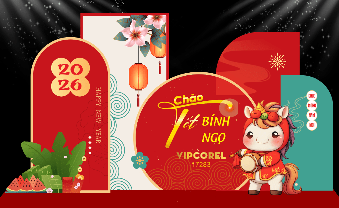 Backdrop Happy New Year 2026 file corel #139