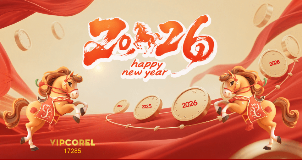 Backdrop Happy New Year 2026 file corel #141