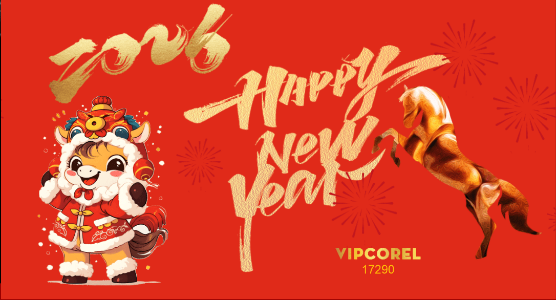 Backdrop Happy New Year 2026 file corel #146