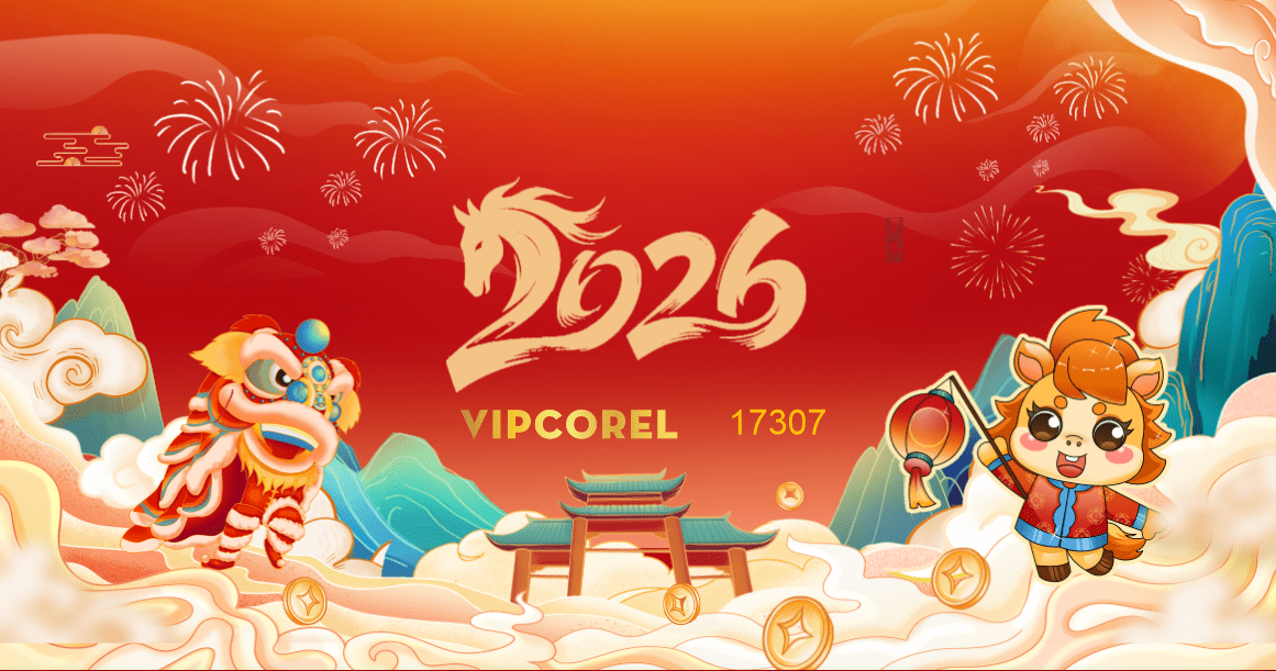 Backdrop Happy New Year 2026 file corel #163