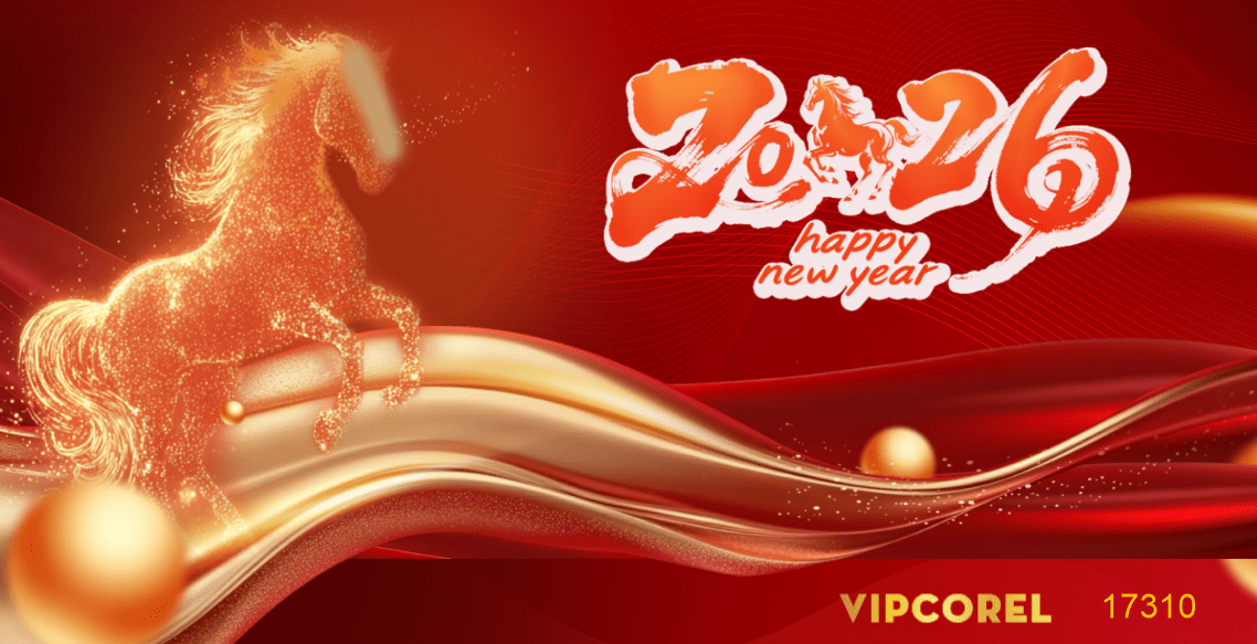 Backdrop Happy New Year 2026 file corel #166