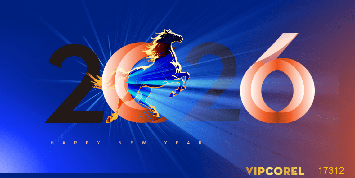 Backdrop Happy New Year 2026 file corel #168