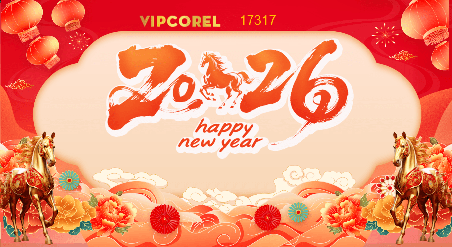 Backdrop Happy New Year 2026 file corel #173