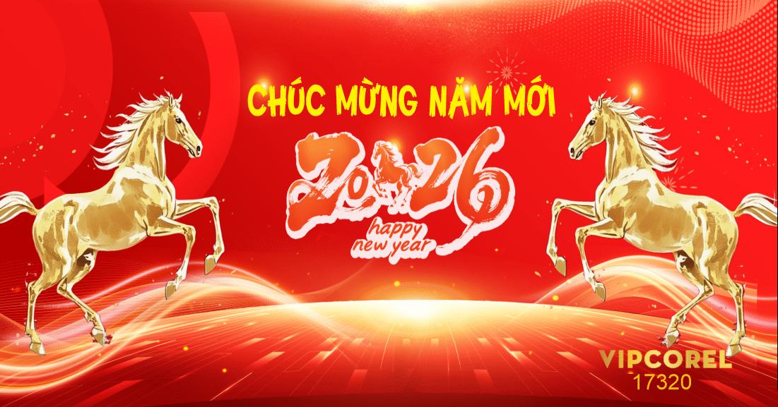 Backdrop Happy New Year 2026 file corel #176