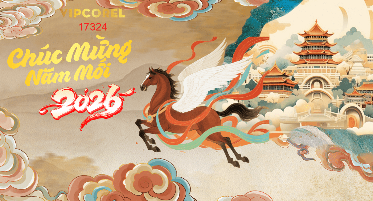 Backdrop Happy New Year 2026 file corel #180