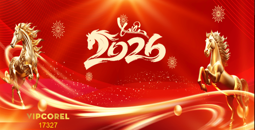 Backdrop Happy New Year 2026 file corel #183